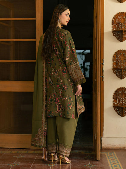 Binilyas Gulrukh Khaddar Embroidered Unstitched 3-Piece Suit-67-B
