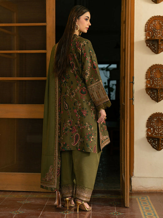 Binilyas Gulrukh Khaddar Embroidered Unstitched 3-Piece Suit-67-B