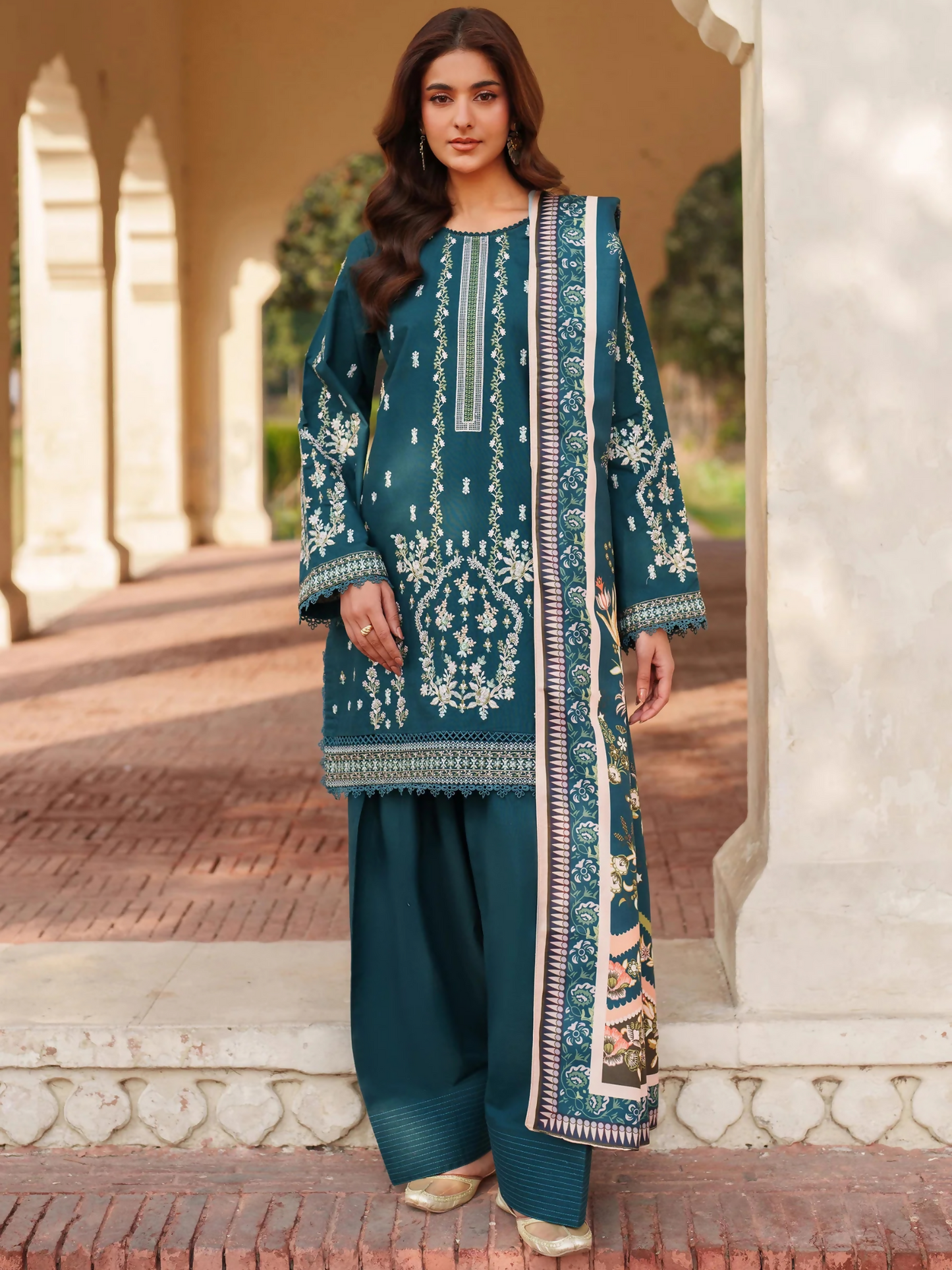 Panache Apparel Khaddar Embroidered Stitched Suit-Sard