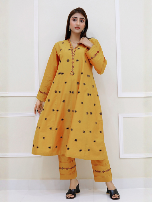 MAK Fashion Lawn Embroidered Stitched 2-Piece Suit-Warisha