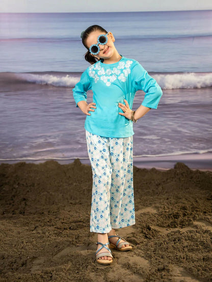 Velvour Girls Embroidered Co Ord Set -VG162-C