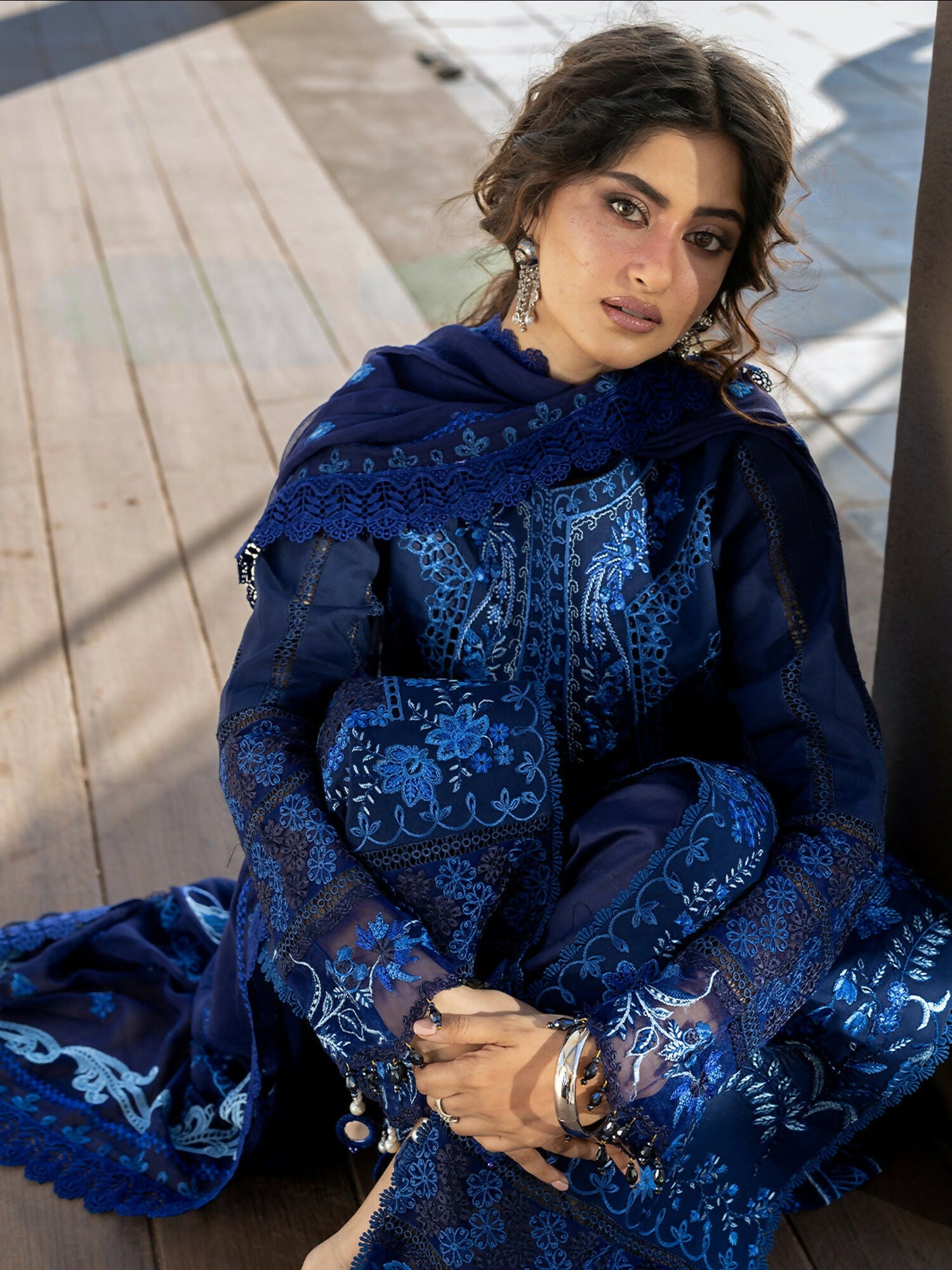 Mahnur Sirene Luxury Lawn'26 Embroidered Stitched 3-Piece Suit-S-15