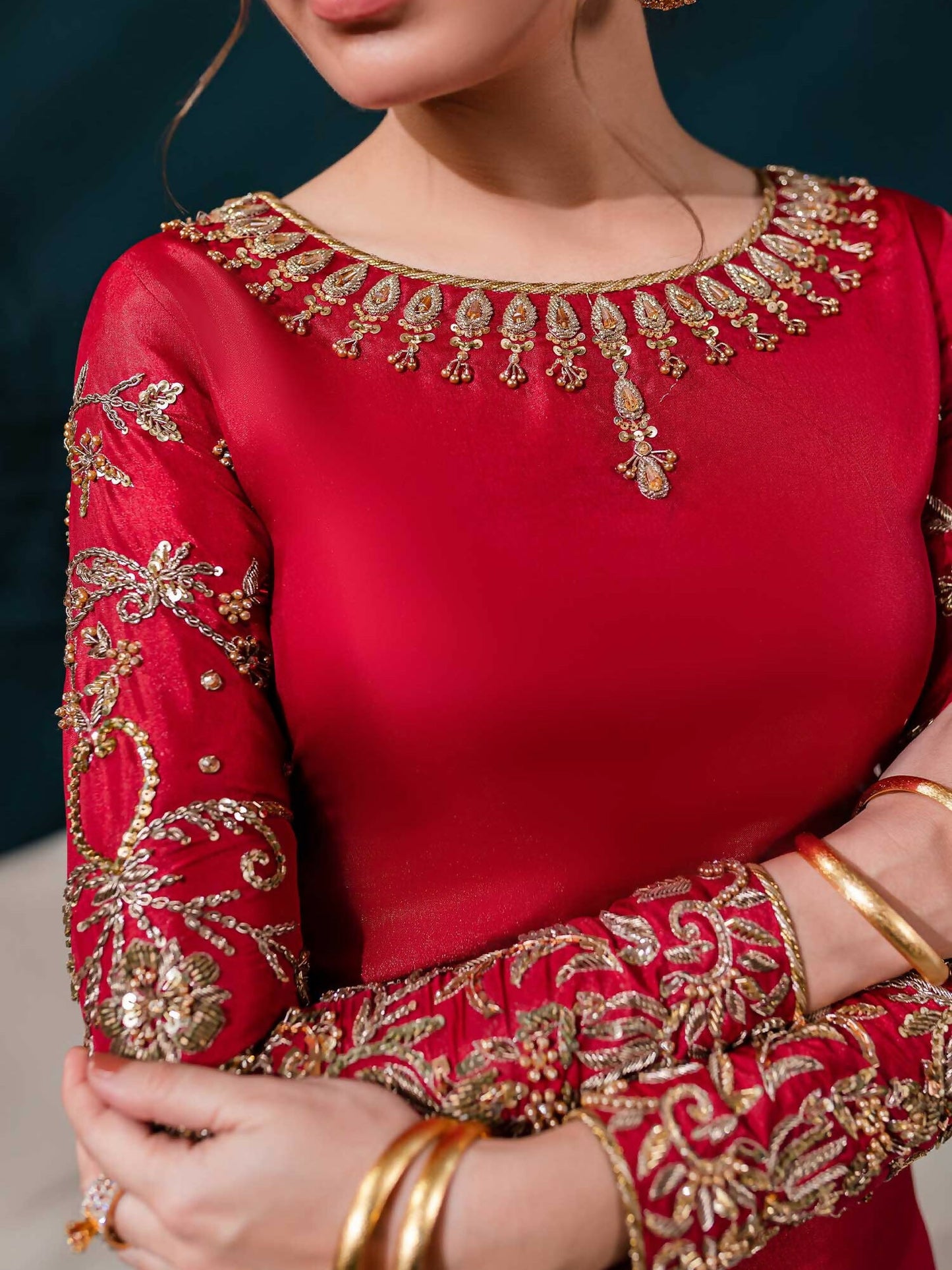 Allure By IH Katan Silk Embellished Stitched 3-Piece Suit-Emma