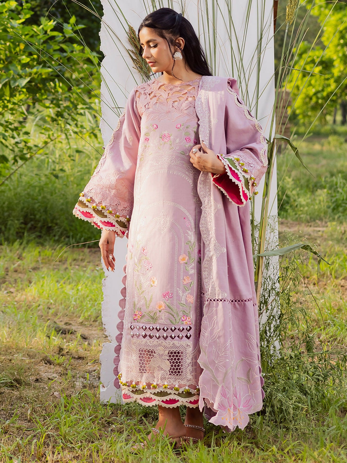 Parishay Winterwood Tales Khaddar Embroidered Stitched 3-Piece Suit-WW - 10