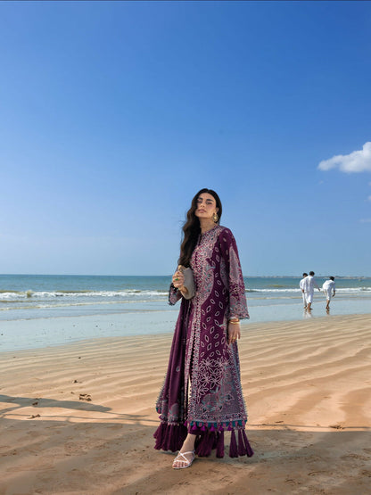 Mahnur Sirene Luxury Lawn'26 Embroidered Unstitched 3-Piece Suit-S-01