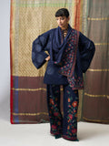 Jugnu by Hussain Rehar Khaddar Pret’26 Wool Embroidered Scarf-Bahareh