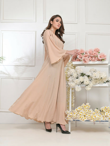 Ruby's Couture Basic Element '25 Georgette Dress Set-Beigh Buff