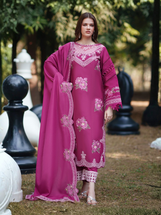 Parishay Summer Queen Lawn Embroidered Unstitched 3-Piece Suit-SQ-10