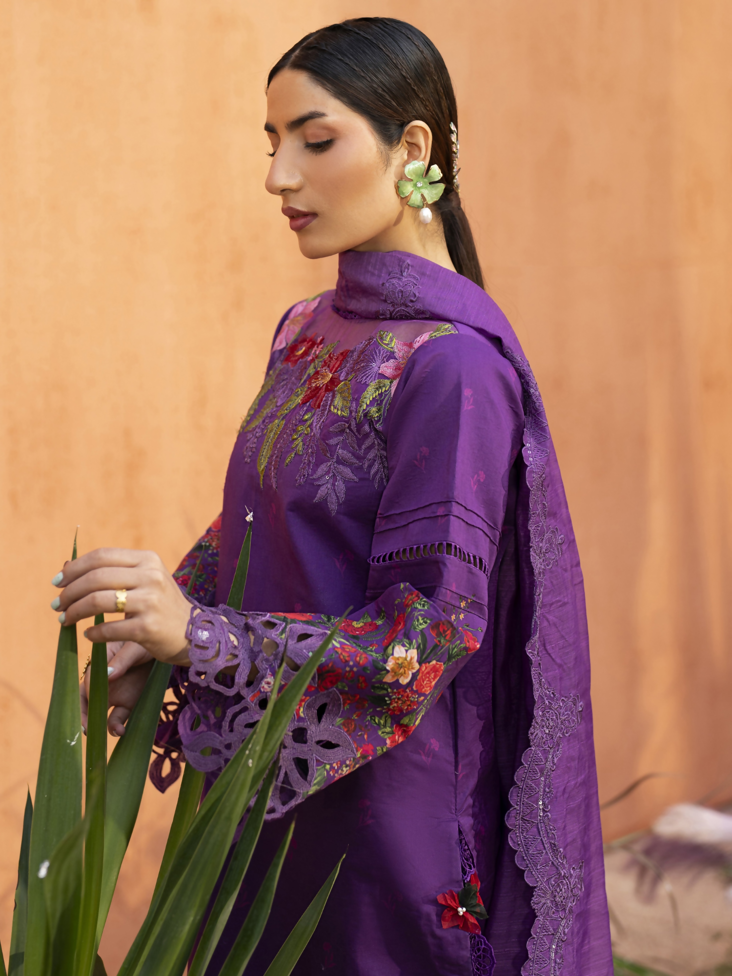 Parishay Ivy Bloom'26 Lawn Embroidered Unstitched 3-Piece Suit-IB-13