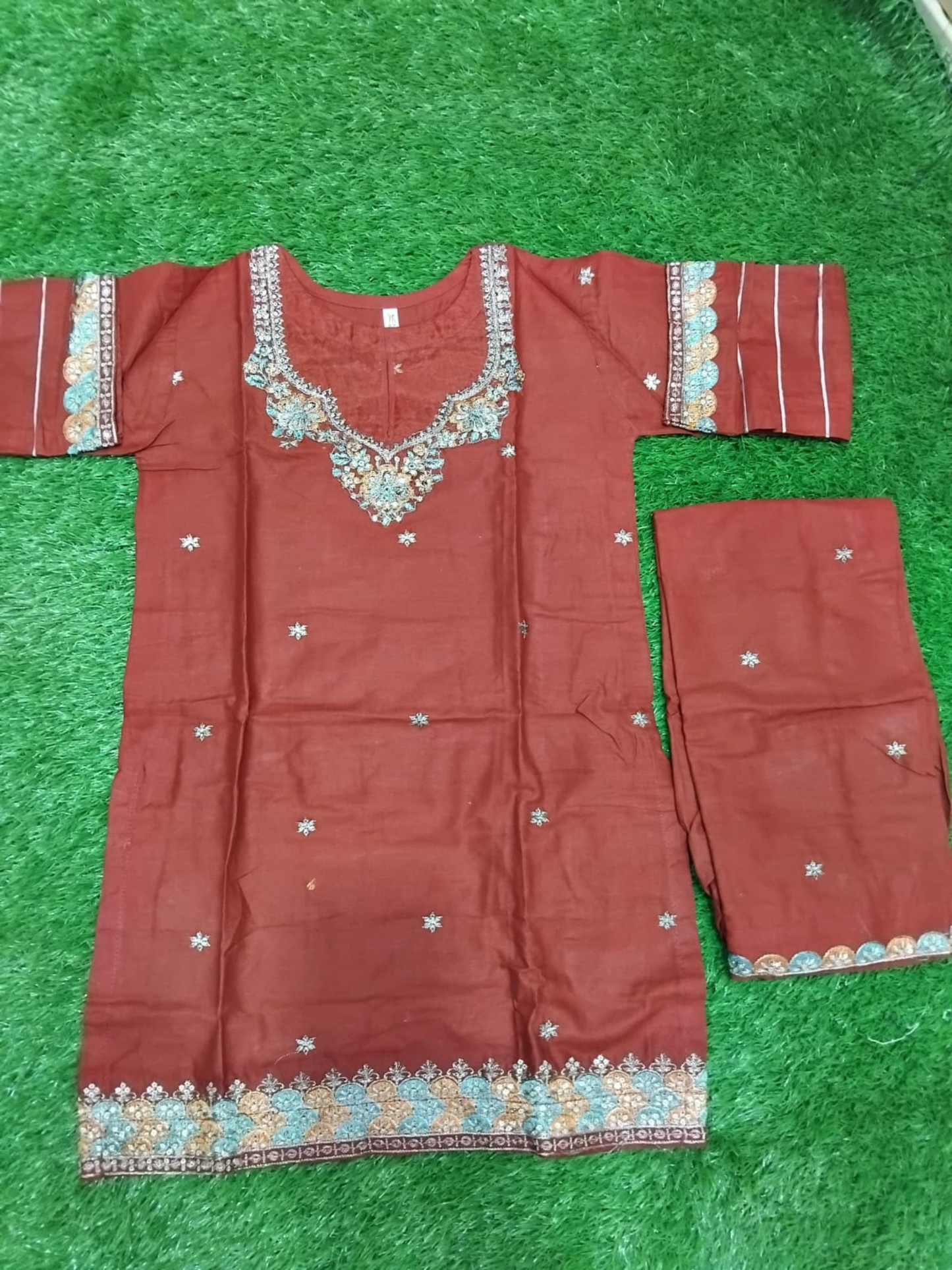 Brown Bin Shaukat Pima Lawn Embroidered Stitched 2-Piece Suit