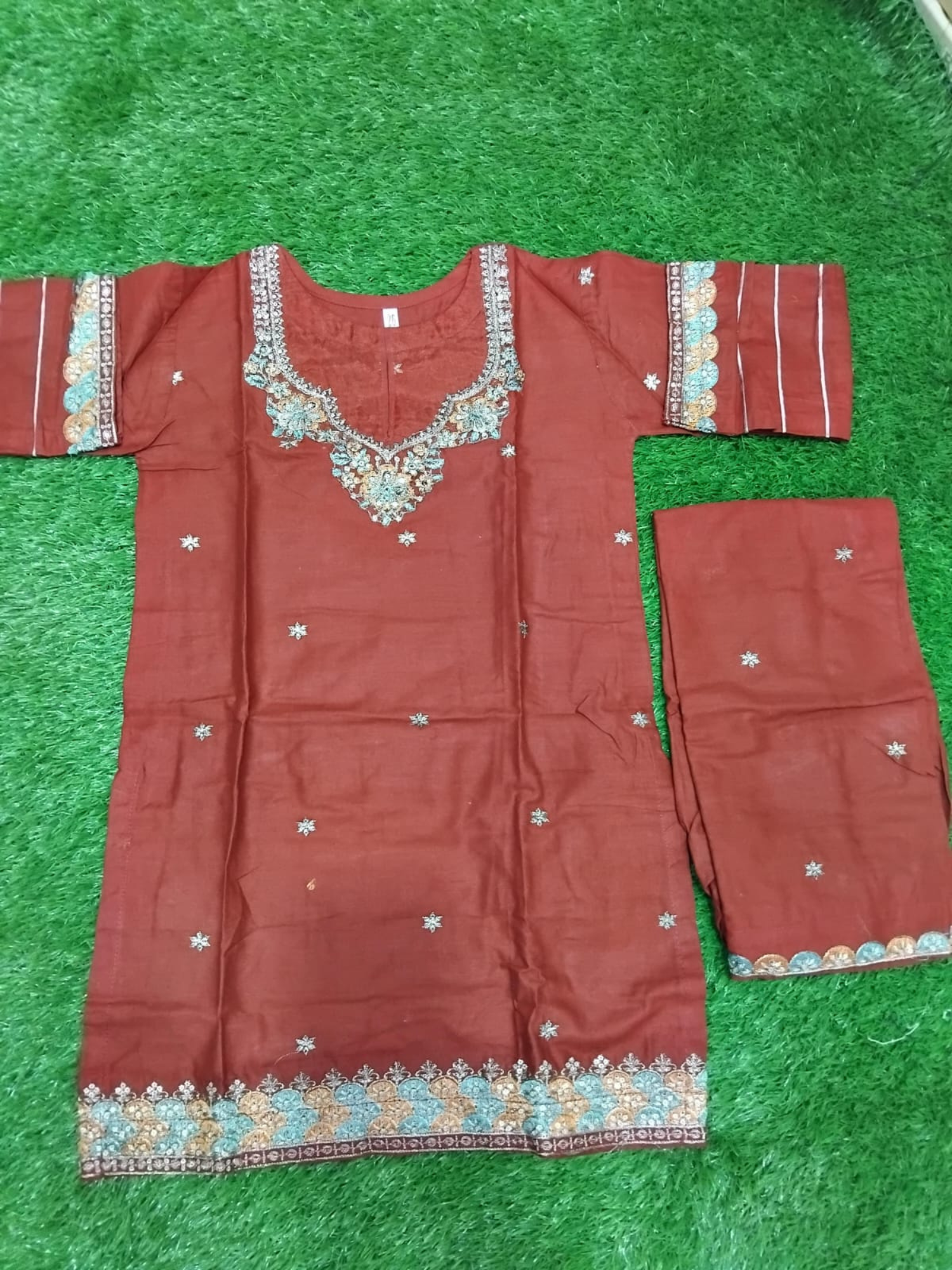 Brown Bin Shaukat Pima Lawn Embroidered Stitched 2-Piece Suit