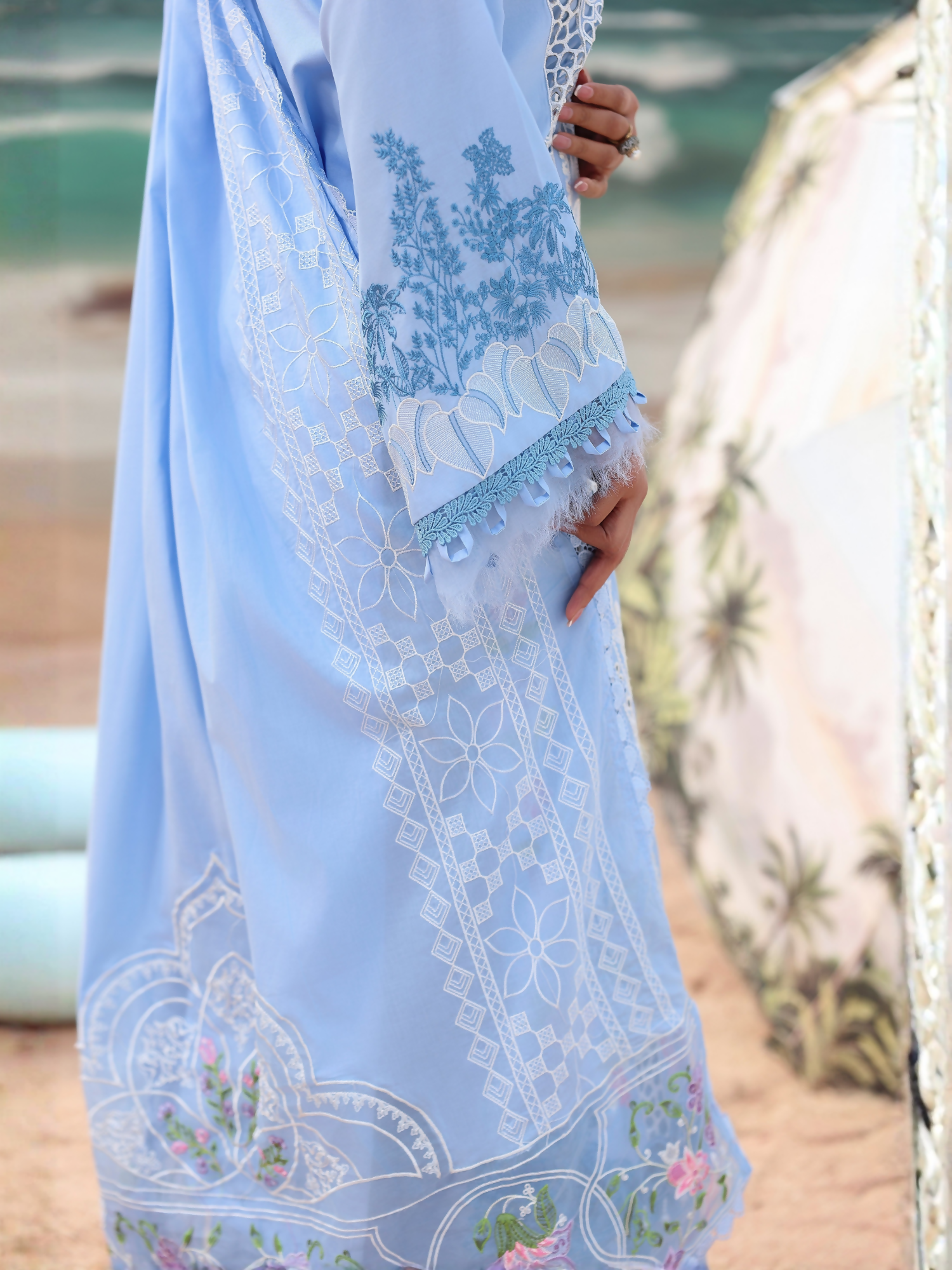 Parishay Monaco Luxury Lawn'26 Embroidered Unstitched 3-Piece Suit-MN-11