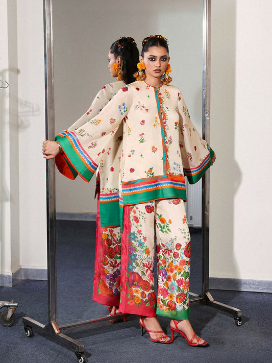Hussain Rehar Pay Day Vol V Viscose Silk Printed Stitched 2-Piece Suit-Coraline