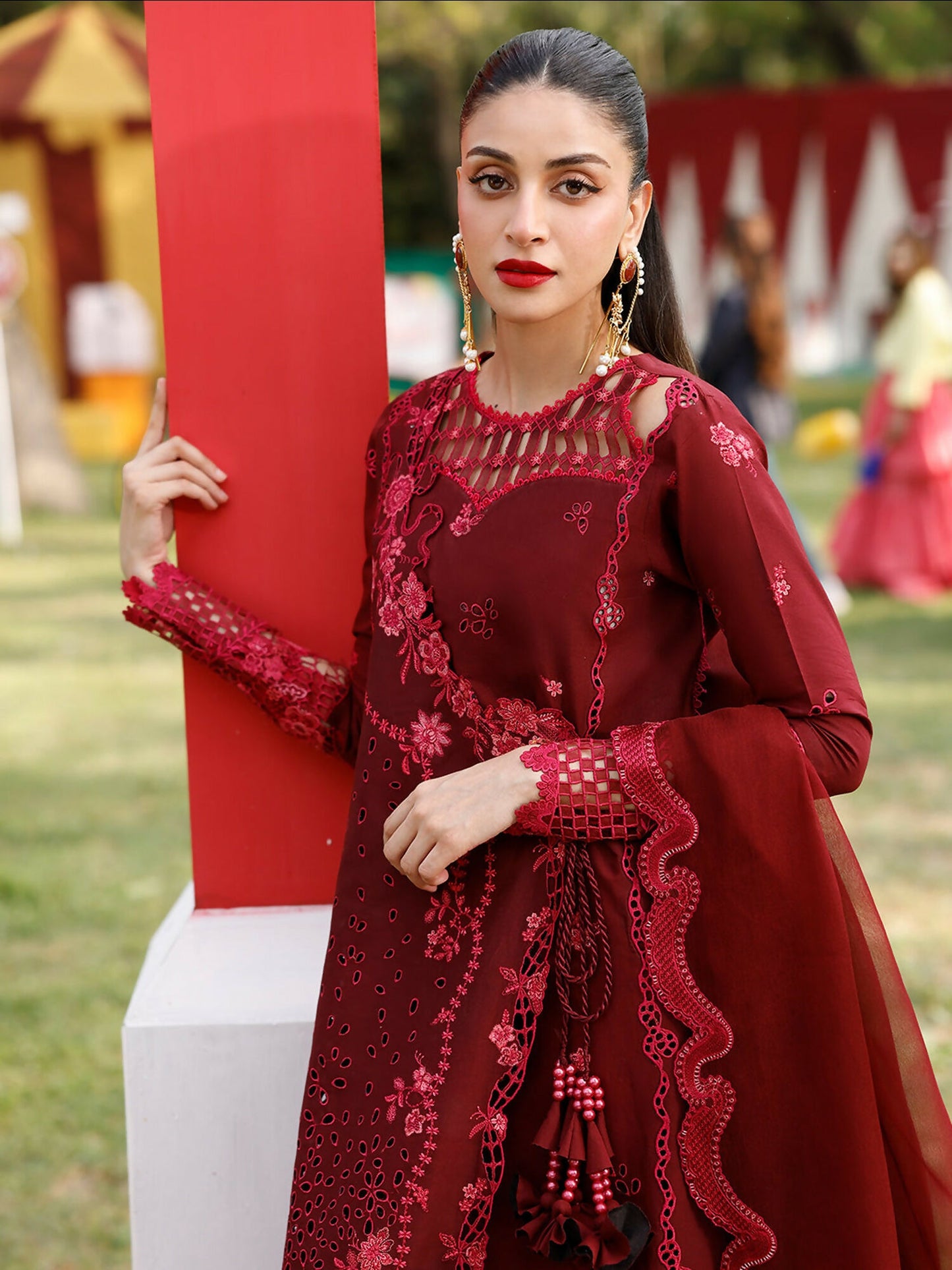 Binilyas Carnival Lawn Embroidered Stitched 3-Piece Suit-34-B