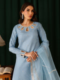 Allure By IH Raw Silk Embellished Stitched 3-Piece Suit-Nuray