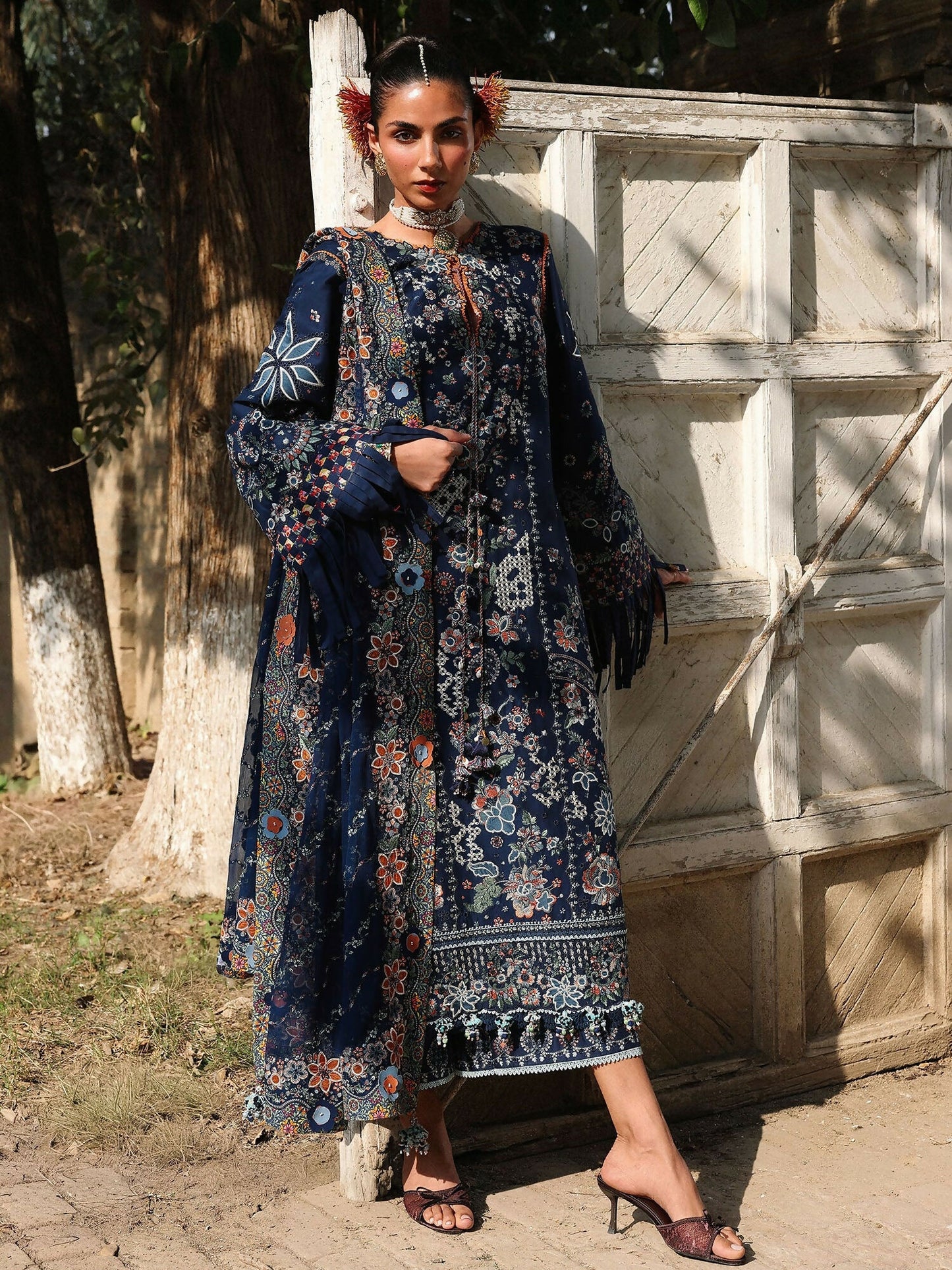 Hussain Rehar Luxury Lawn'26 Eid Edit Embroidered Unstitched 3-Piece Suit-Amalfi