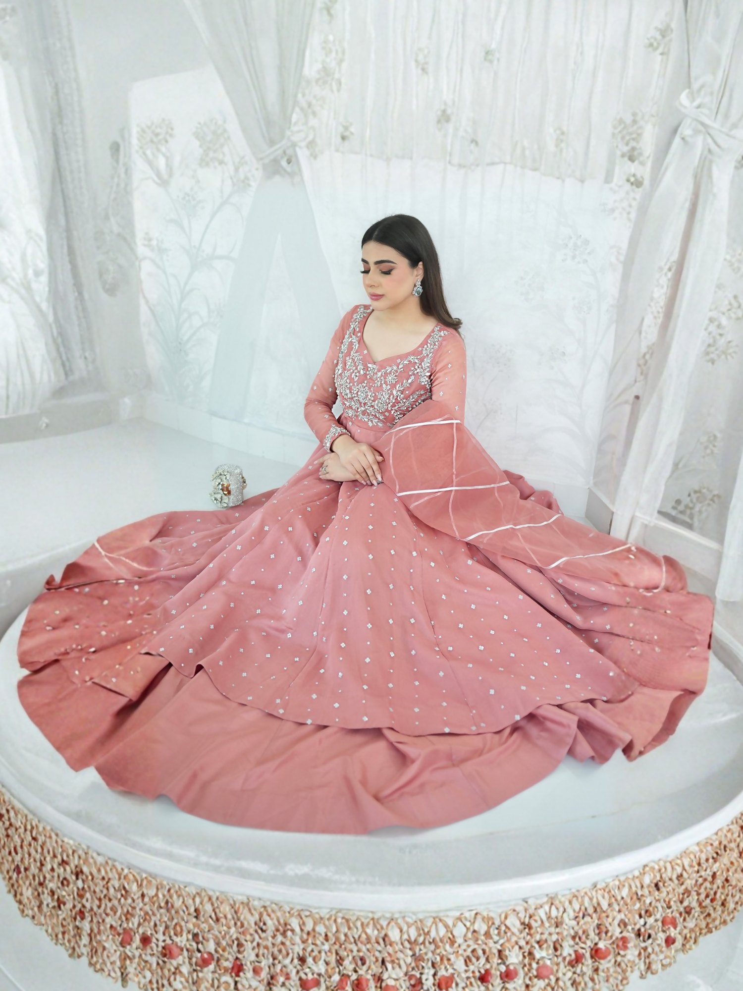 Allure By IH Luxe Formals Chiffon Embroidered Lehenga-Joel