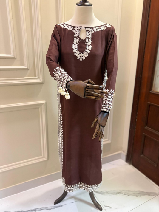 House Of Mahjan Eid Pret I Raw Silk Embellished Stitched 2-Piece Suit