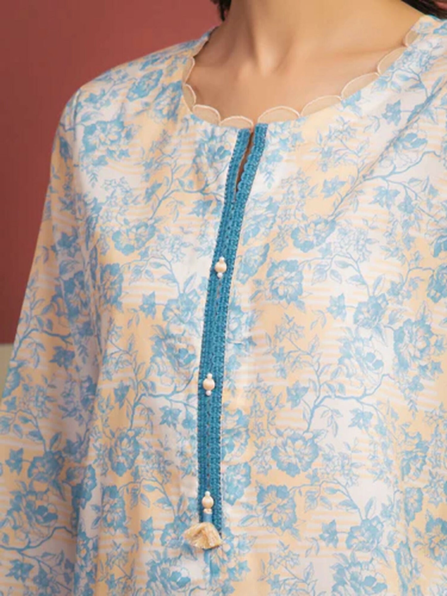 Edenrobe Allure Summer Lawn Printed Unstitched 3-Piece Suit-EWU5A1-35318