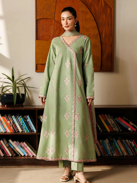 Panache Apparel Mistfall Ramadan Edit Cotton Embroidered Stitched Suit-Vera
