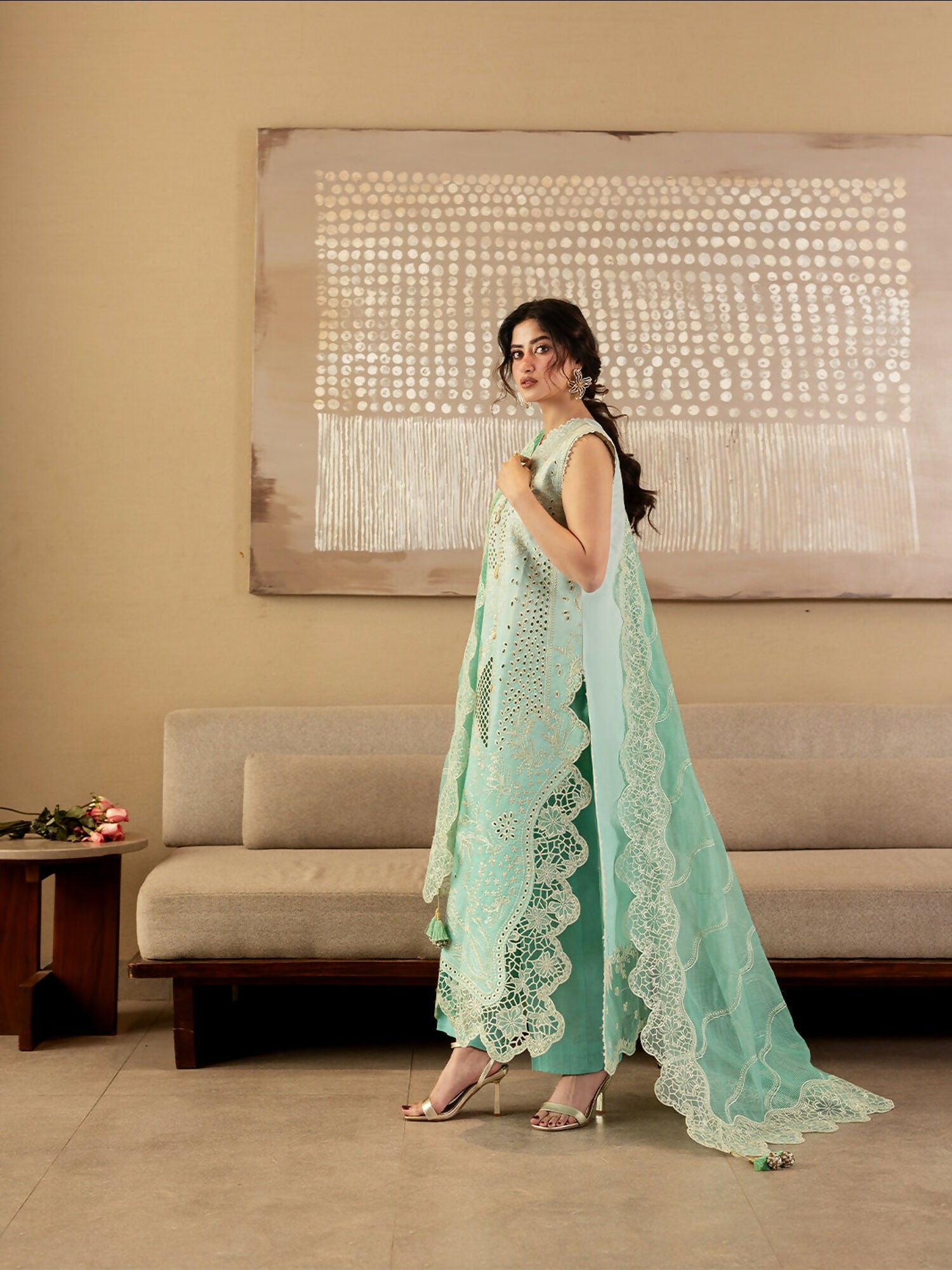 Mahnur Sirene Luxury Lawn'26 Embroidered Stitched 3-Piece Suit-S-08