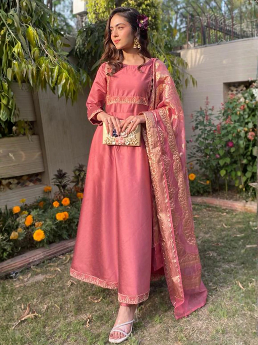 Mannat Clothing Organza Jamawar Dupatta-Elina-Zoha