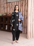 Panache Apparel Winter Core Linen Embroidered Stitched Suit-Floe