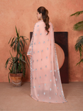 Stylish Collection Majeste Crinkle Chiffon Embroidered Stitched 3-Piece Suit-Zirwah Peach