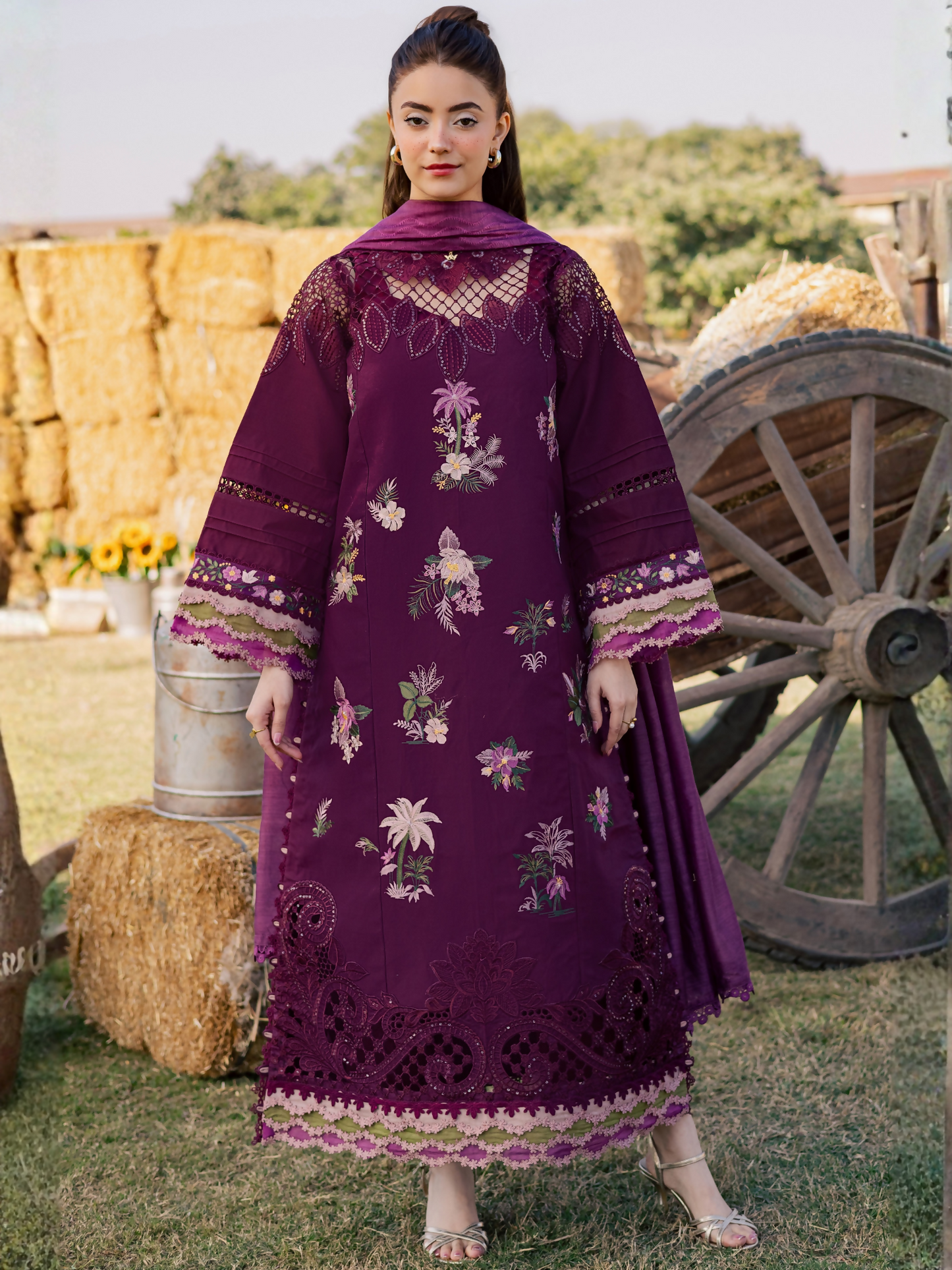 Parishay Summer Queen Vol 2 Lawn Embroidered Unstitched 3-Piece Suit-SQU-04