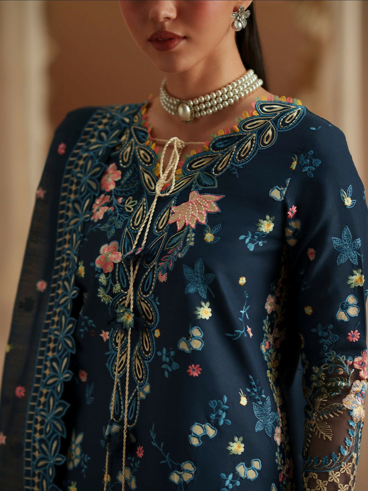 Binilyas Mashriq Luxury Lawn'26 Embroidered Unstitched 3-Piece Suit-D-117-C