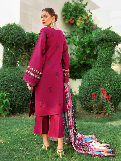 Binilyas Karandi Embroidered Unstitched 3-Piece Suit-756-A