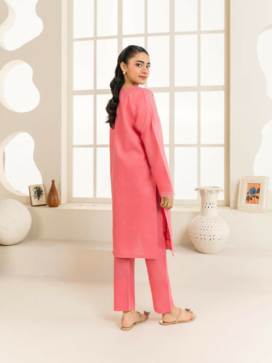 Stylish Collection Aaraish Cotton Embroidered Stitched 2-Piece Suit-Naaz Peach