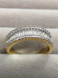 H&A Jewellery 18K Gold Polished Zircon Band Ring