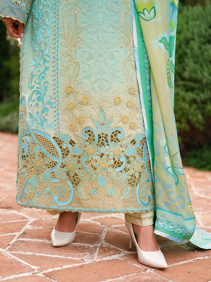 Mushq A Moi Luxury Lawn Embroidered Unstitched 3-Piece Suit-Whispering Winds