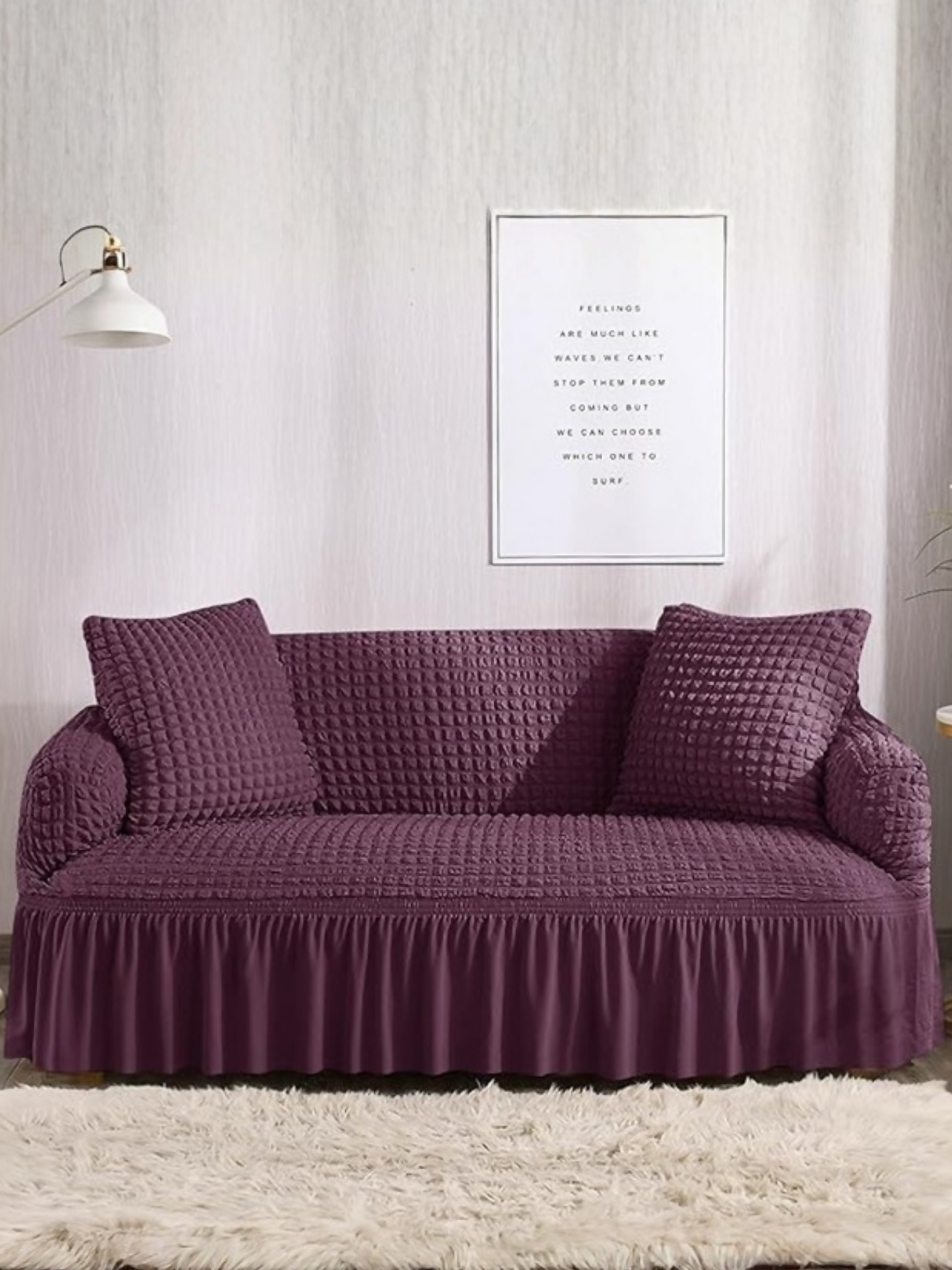 Elegant Bedding Persian Style Jersey Bubble Sofa Cover