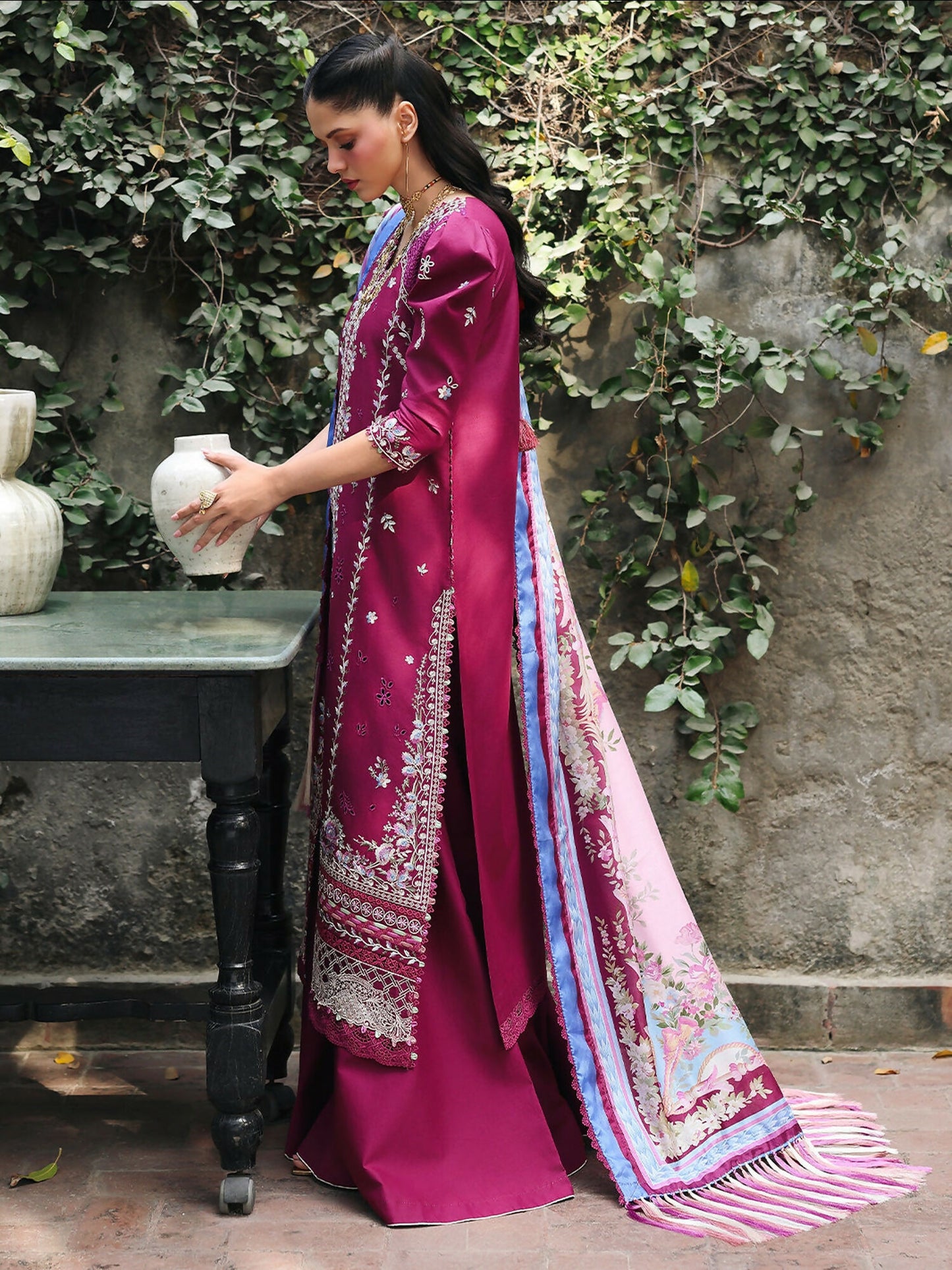 Binilyas Lumina Summer Lawn Embroidered Unstitched 3-Piece Suit-L75-B