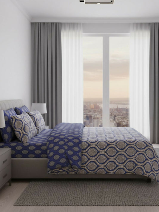 Salonika Cotton Printed 6-Piece Comforter Set-458