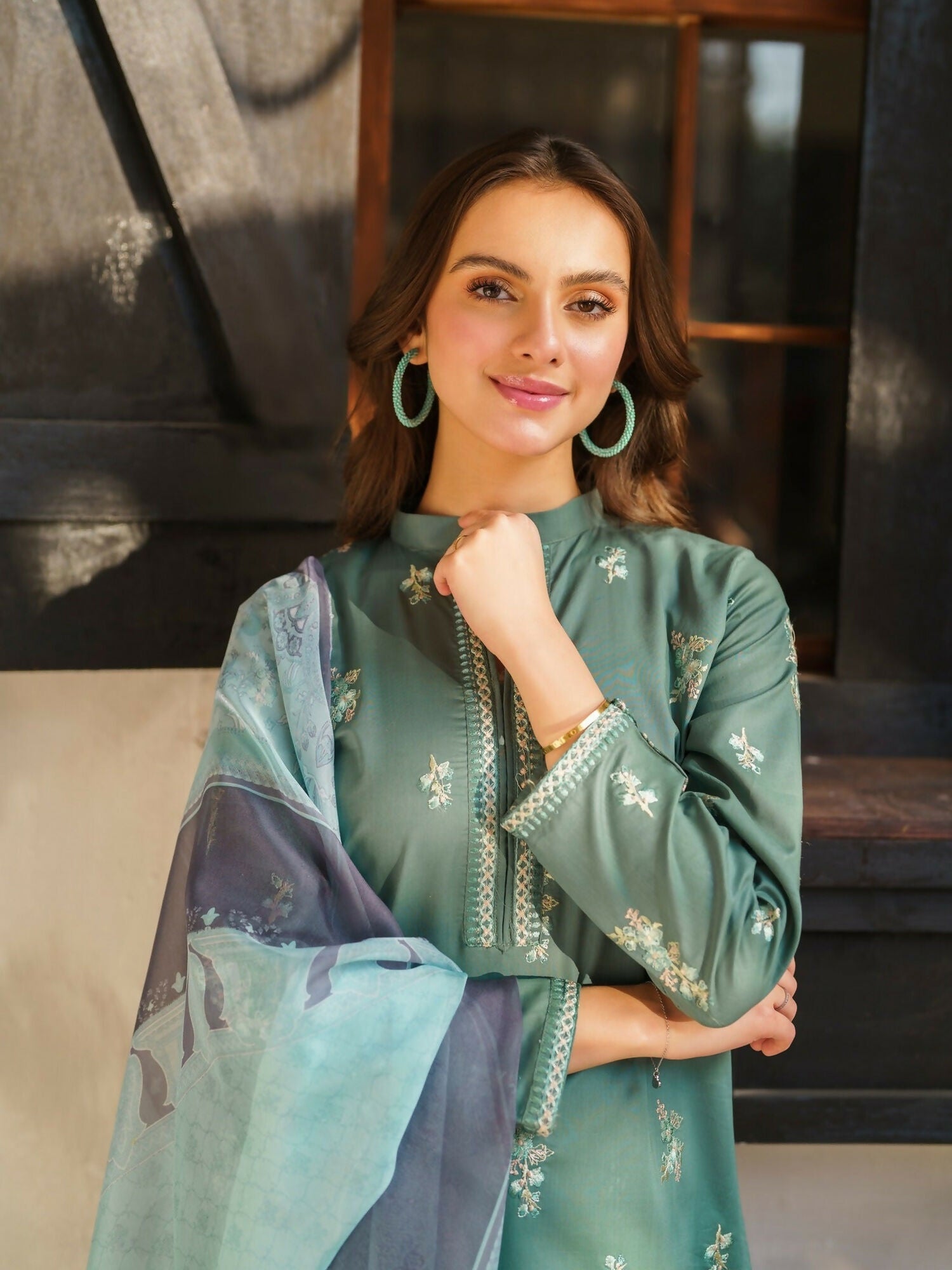 Panache Apparel Lawn Embroidered Stitched Suit-Hana