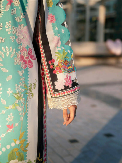 Mahnur Broadway Luxury Lawn'26 Embroidered Unstitched 3-Piece Suit-BW-007