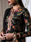 Hussain Rehar Basic Not Basic 3 Raw Silk Embellished Stitched 3-Piece Suit-Inky