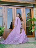 Farooq Hameed Studio Korean Raw Silk Embroidered Stitched 3-Piece Suit-Rhea
