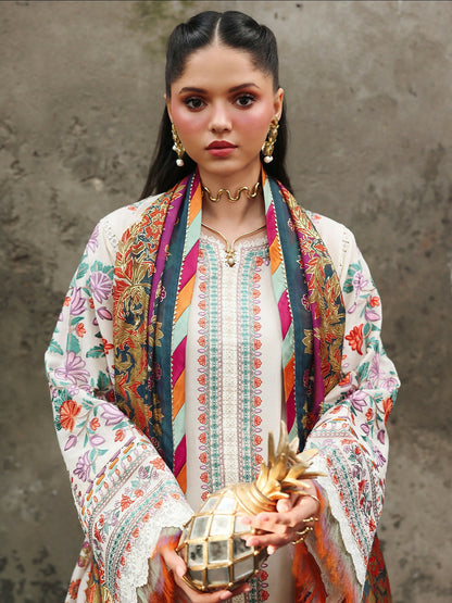 Binilyas Lumina Summer Lawn Embroidered Unstitched 3-Piece Suit-L74-B