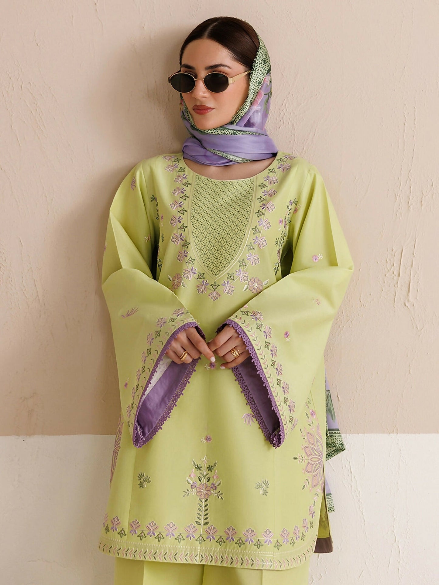 Panache Apparel Mistfall Vol II Cotton Embroidered Stitched Suit-Selene