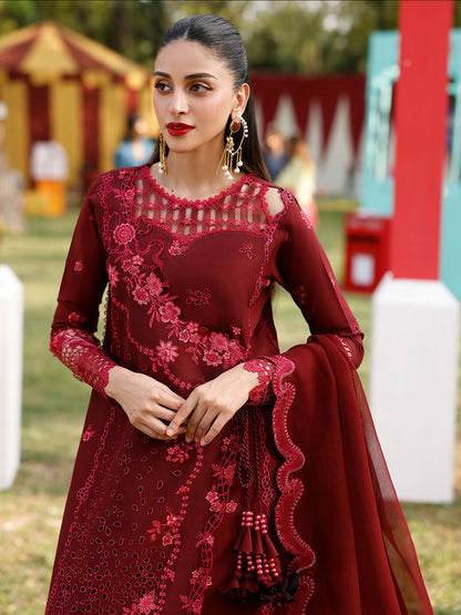 Binilyas Carnival Lawn Embroidered Stitched 3-Piece Suit-34-B