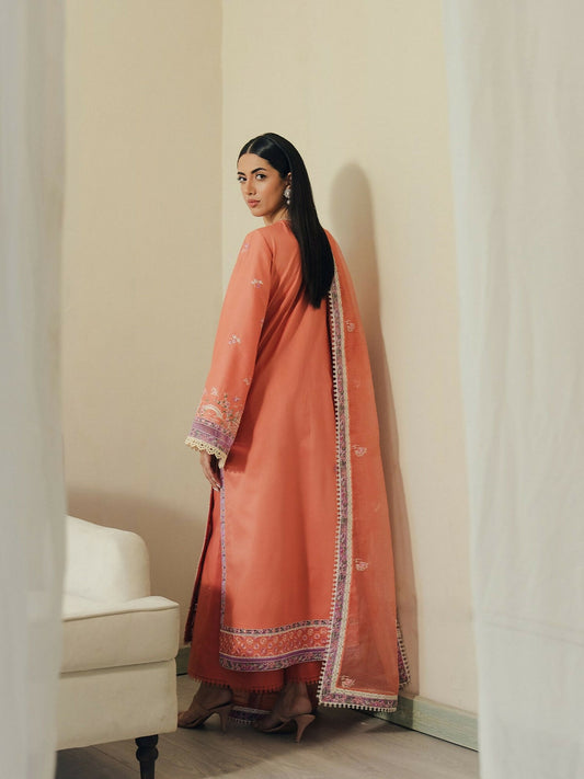 Afrozeh Day Break'26 Lawn Embroidered Unstitched 3-Piece Suit-Skyhush