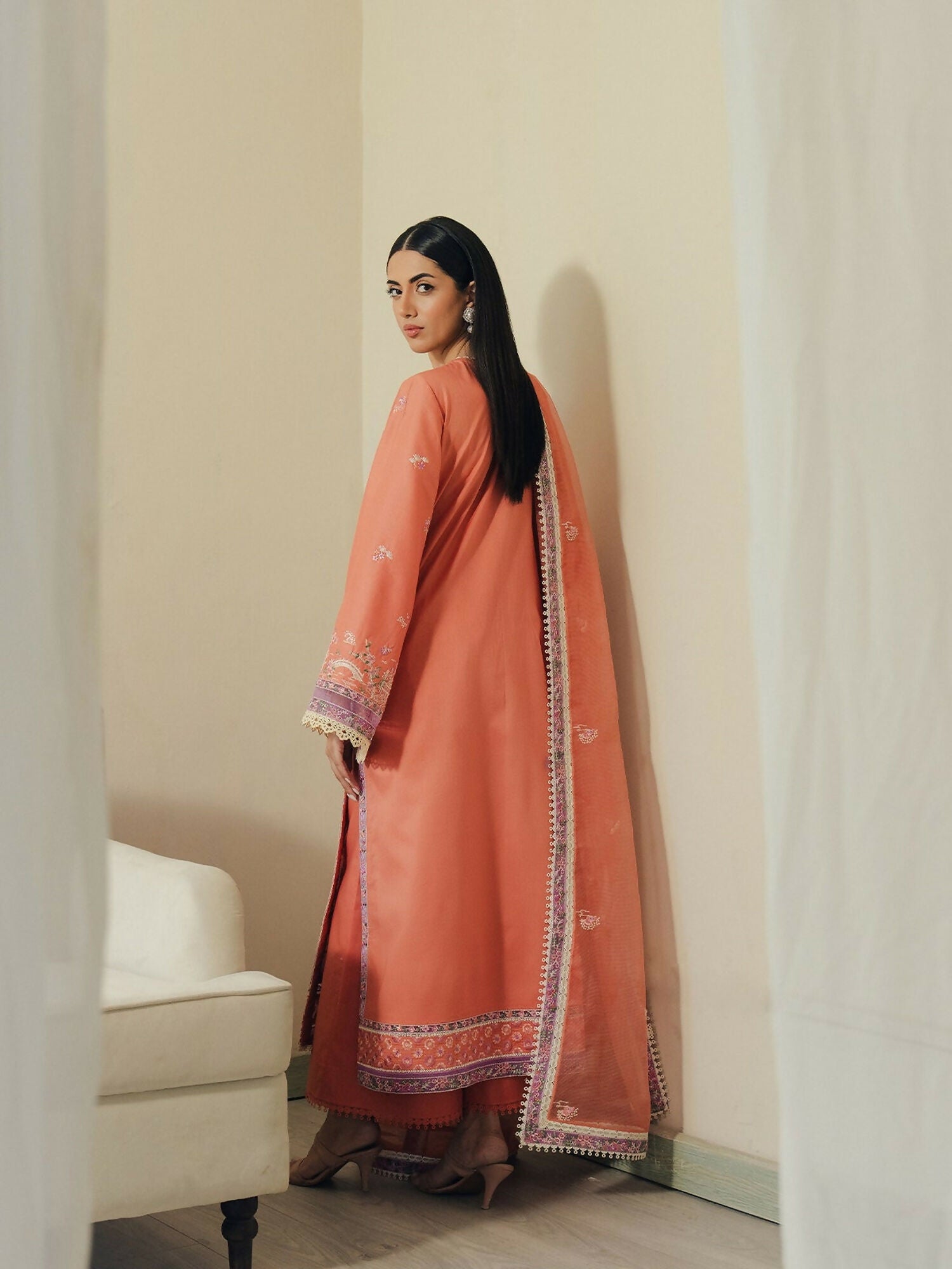 Afrozeh Day Break'26 Lawn Embroidered Unstitched 3-Piece Suit-Skyhush