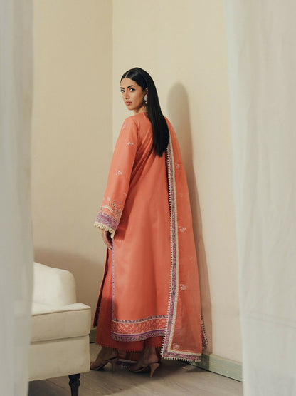 Afrozeh Day Break'26 Lawn Embroidered Unstitched 3-Piece Suit-Skyhush