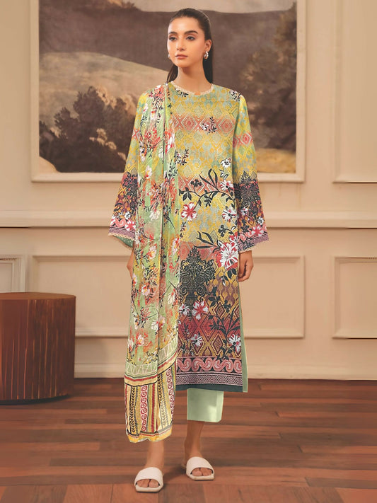 Cross Sketch Lawn Printed Unstitched 2-Piece Suit-Afsana
