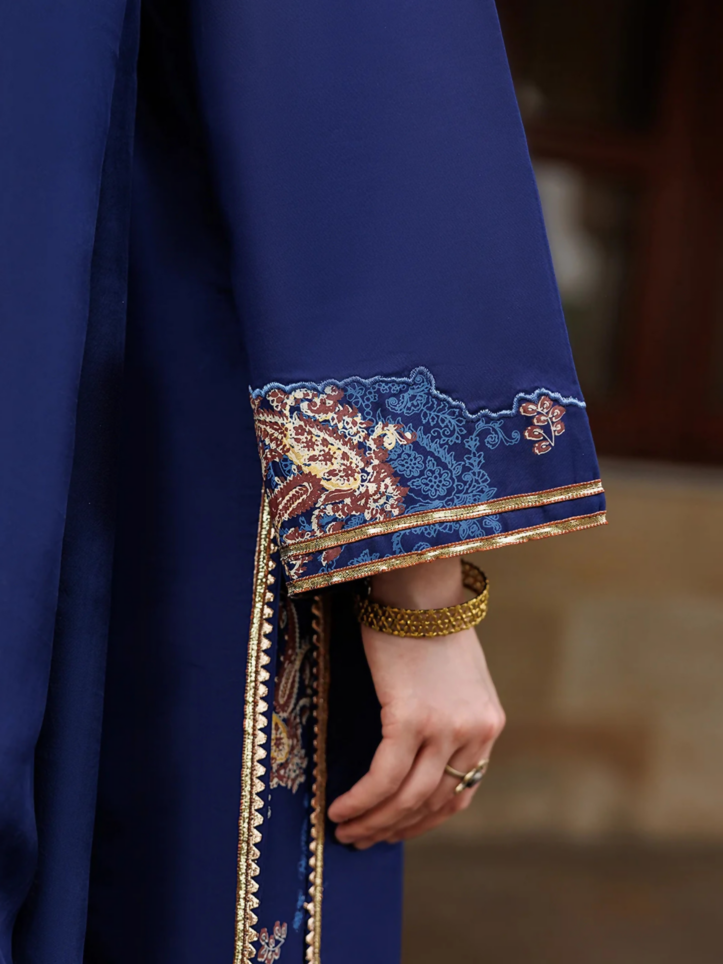 Blue Panache Apparel Noor Mahal Cotton Printed Stitched Suit-Nayirah