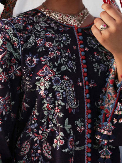 Hussain Rehar Karandi'25 Embroidered Unstitched 3-Piece-Rouge